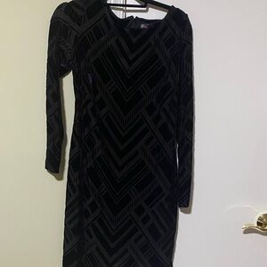 Vince Camuto purple Velvet Geometric Dress